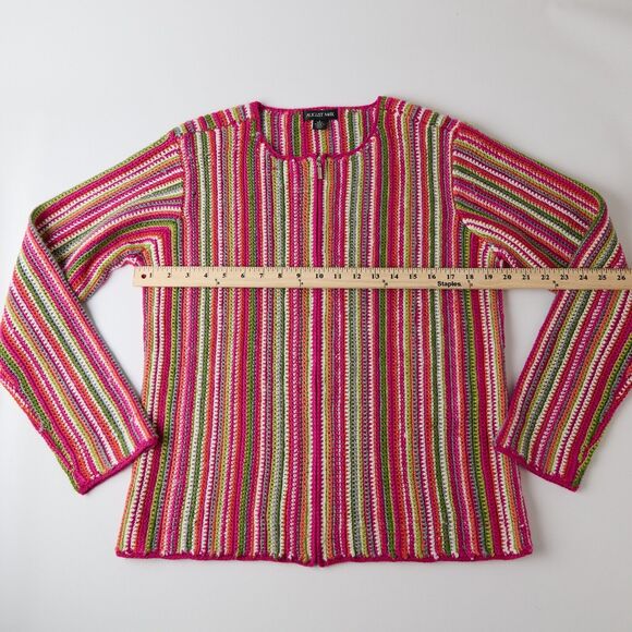 August Max Multicolor Striped Sweater - Picture 3 of 11